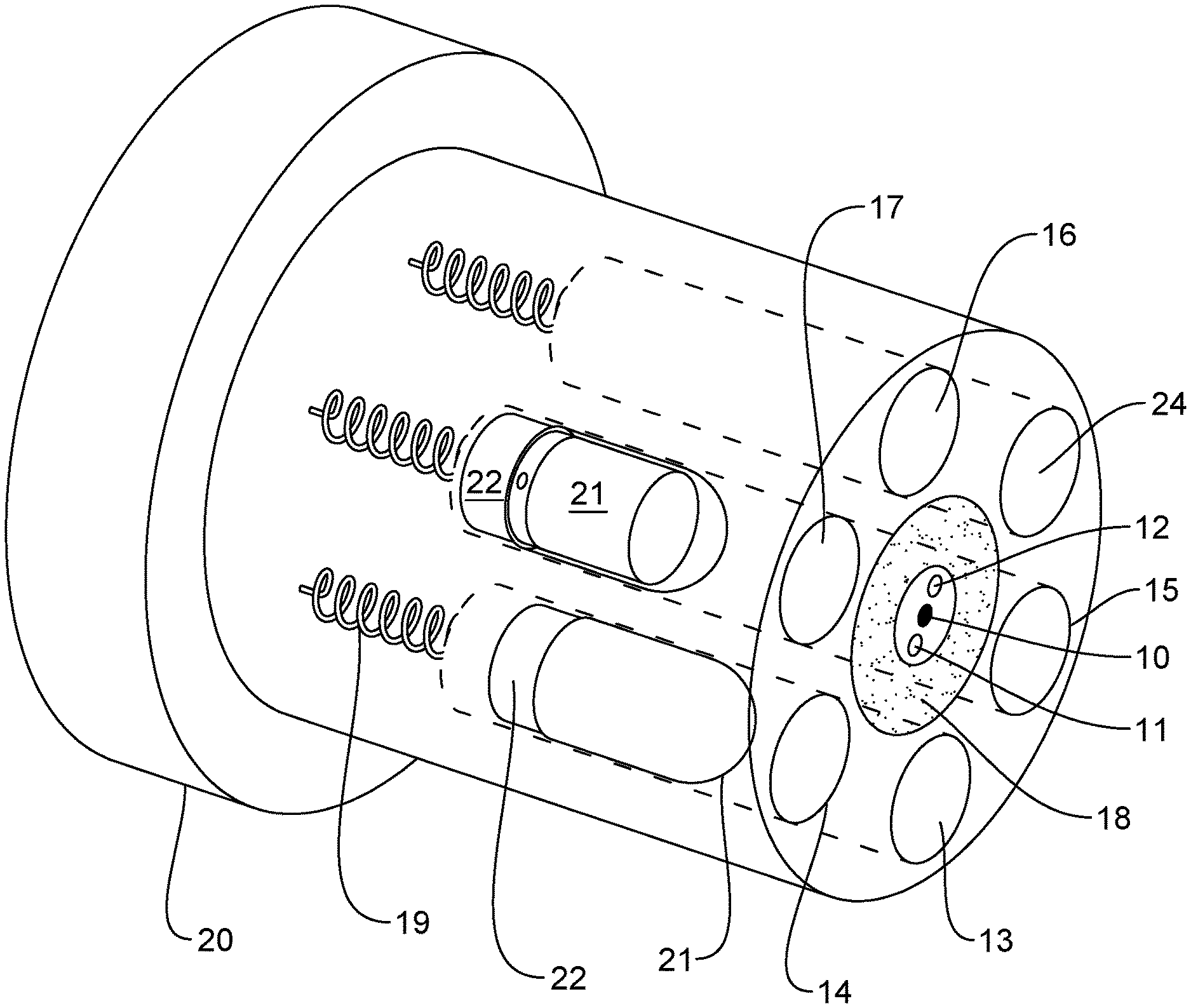 AIMS patent drawing showing the armed intrusion management device
