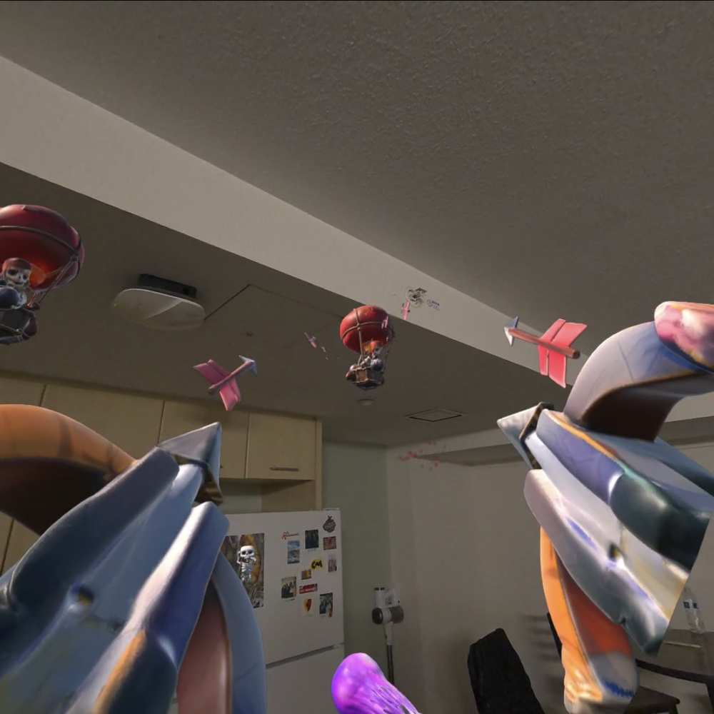 ClashXR mixed-reality gameplay with Supercell-inspired enemies