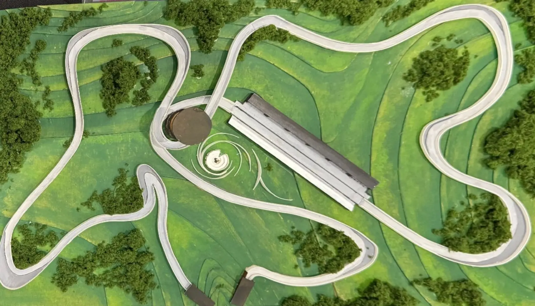 Scale model of a Formula 1 race track designed for Auckland, New Zealand