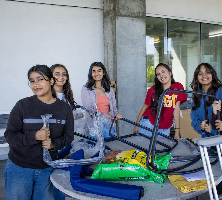 Trojan Street Aid volunteers organizing community supplies